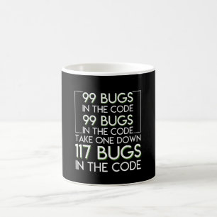 Coder Programmer 99 Bugs Patch Up 117 Bug Coffee Mug