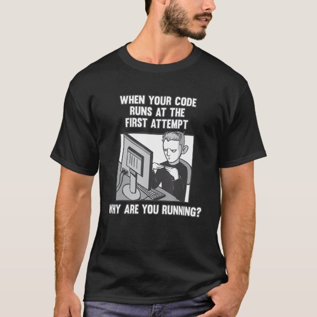 Coder Programmer Funny Software Developer And Nerd T-Shirt (Front)