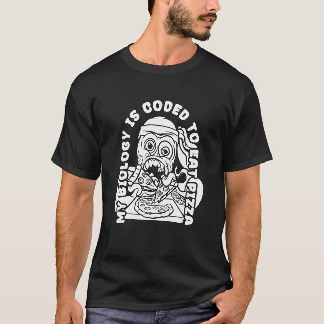 Coder Programming  Software Engineer Pizza Program T-Shirt (Front)