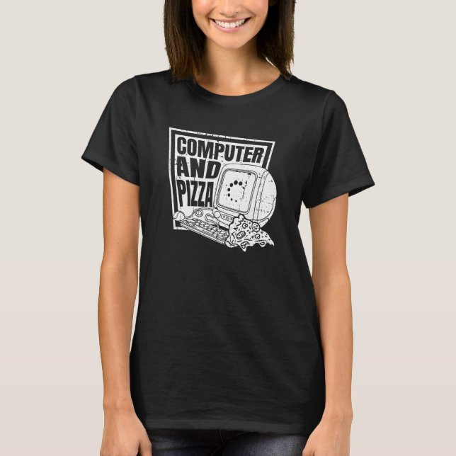 Coder Programming  Software Engineer Pizza Program T-Shirt (Front)