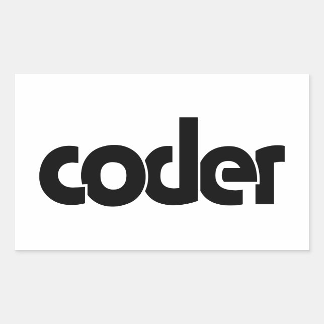 Coder Rectangular Sticker (Front)