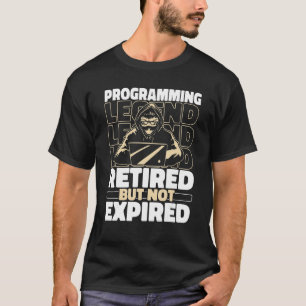 Coder Retired Coding Developer Software Engineer P T-Shirt