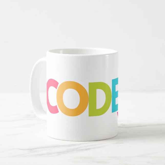 CODER V 2.0 - DEVELOPER GEEK COFFEE MUG (Front Left)