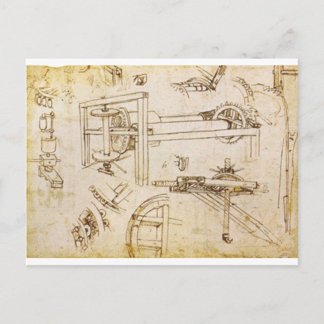 Codex Atlanticus Postcard (Front)