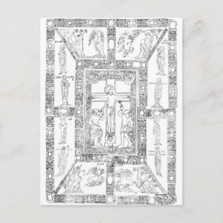 Codex aureus epternacensis drawing postcard