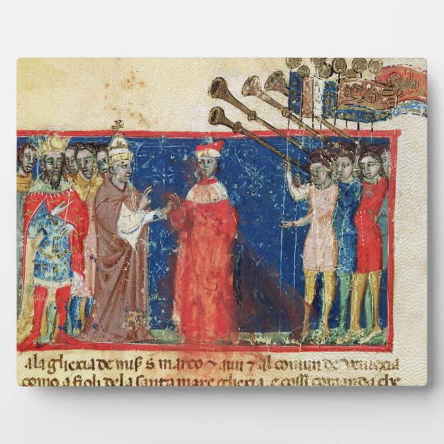 Codex Correr I 383 Doge Sebastiani Ziani receives Plaque (Front)