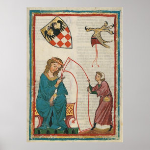 Codex Manesse - Graf Otto von Botenlauben Poster