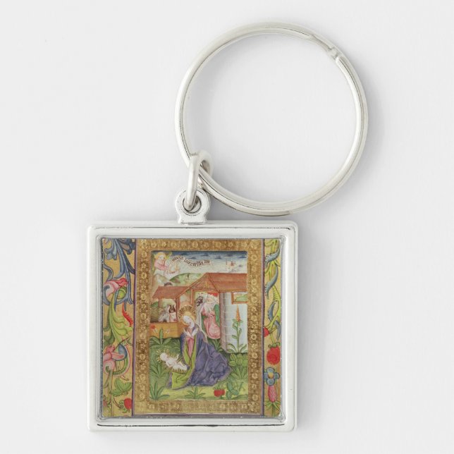 Codex Ser Nov 2599 f. 39v The Birth of Christ Key Ring (Front)