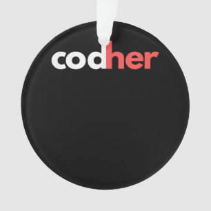 Codher Girl Programmer Women Stem Engineer Lovers Ornament