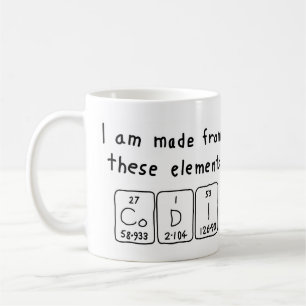 Codi periodic table name mug