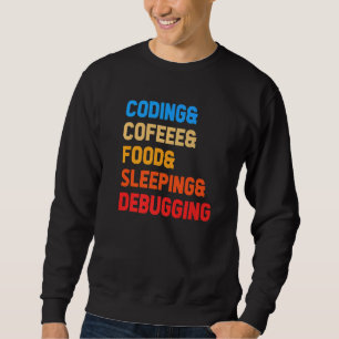 Coding Coffee Food Sleeping Debbuging Programmer C Sweatshirt