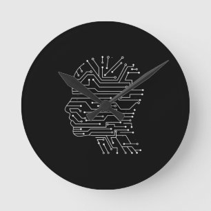 Coding Computer Science Programming Gift Round Clock