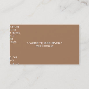 Coding (french beige) business card