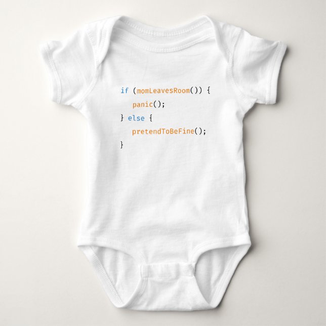 Coding Funny Baby Mum Code Bodysuit (Front)