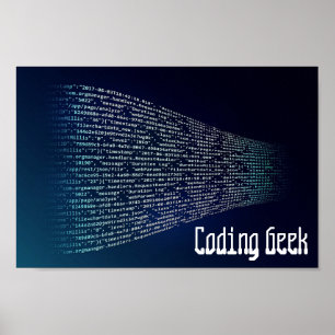 Coding geek computer code poster