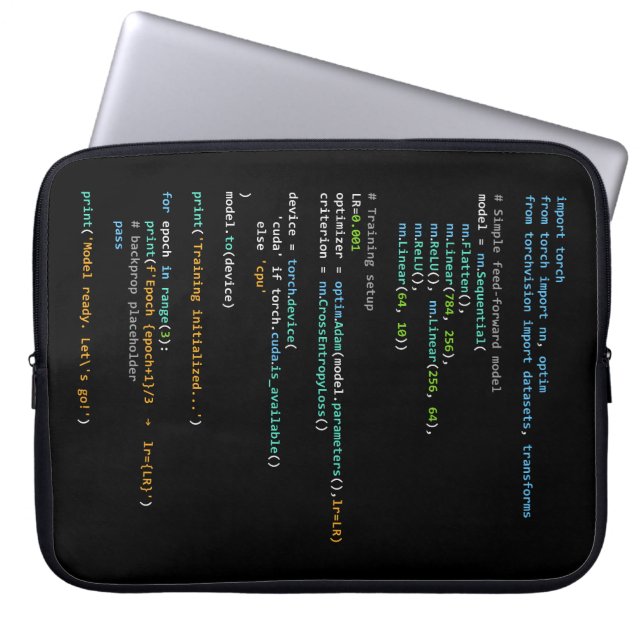 Coding Humour - Developer Logic and Tech Life Laptop Sleeve (Front)