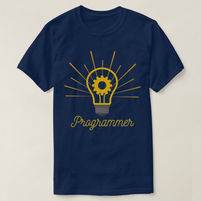 Coding is my superpower programmer lightbulb T-Shirt (Design Front)