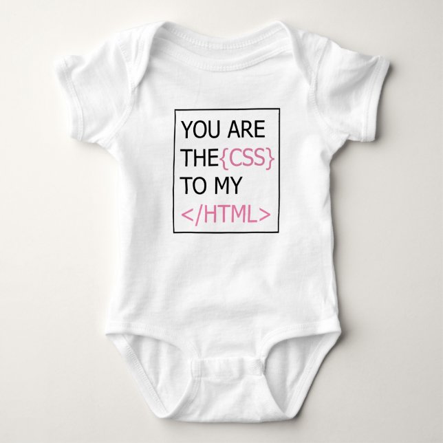 coding lover baby bodysuit (Front)