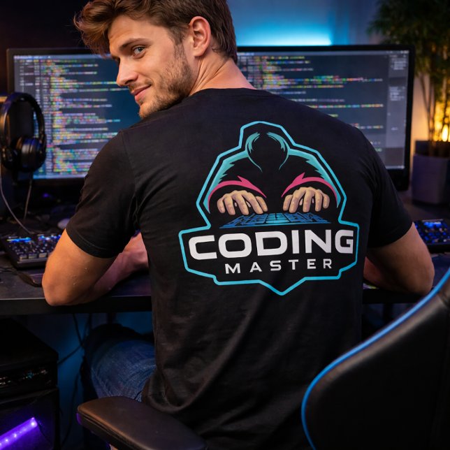 Coding Master Programmer Hacker Style T-Shirt (Creator Uploaded)