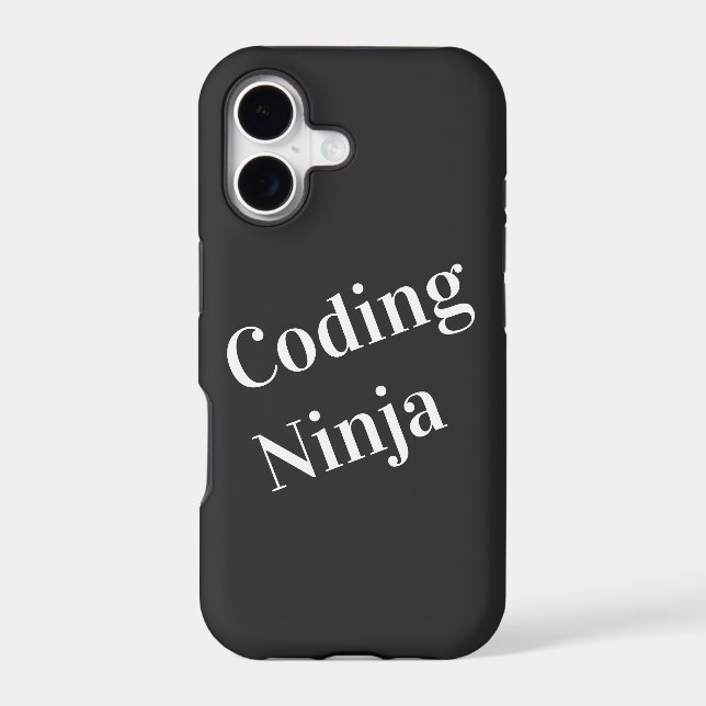 Coding Ninja Black White  (Back)