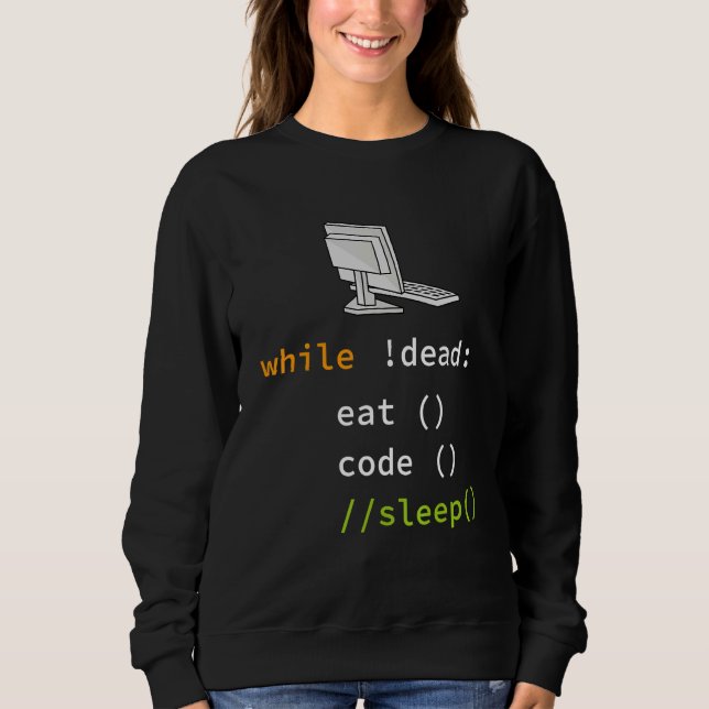 Coding Programmer Programming Software Developer 3 Sweatshirt (Front)