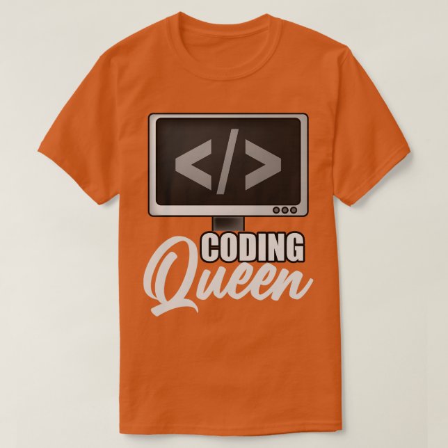 Coding Queen T-Shirt (Design Front)