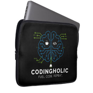 Codingholic Tech Brain Dark Programmer Laptop Sleeve