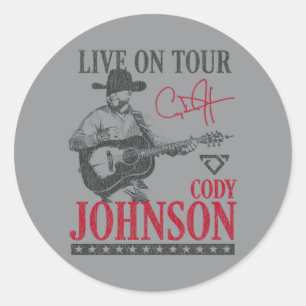 Cody Johnson Live On Tour Classic Round Sticker