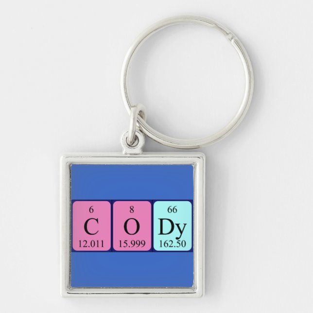 Cody periodic table name keyring (Front)