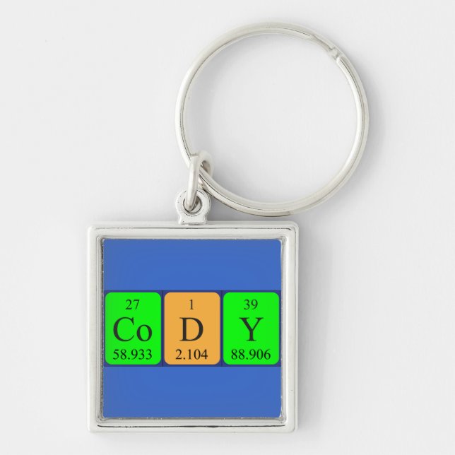 Cody periodic table name keyring (Front)