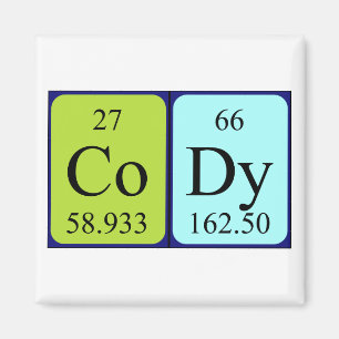 Cody periodic table name magnet