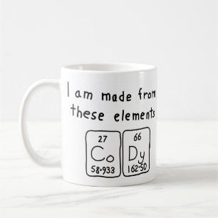 Cody periodic table name mug