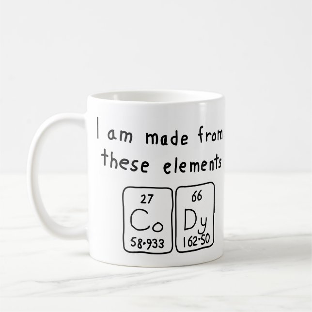 Cody periodic table name mug (Left)