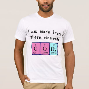 Cody periodic table name shirt