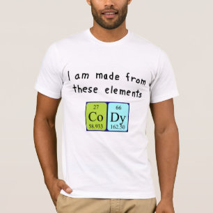 Cody periodic table name shirt