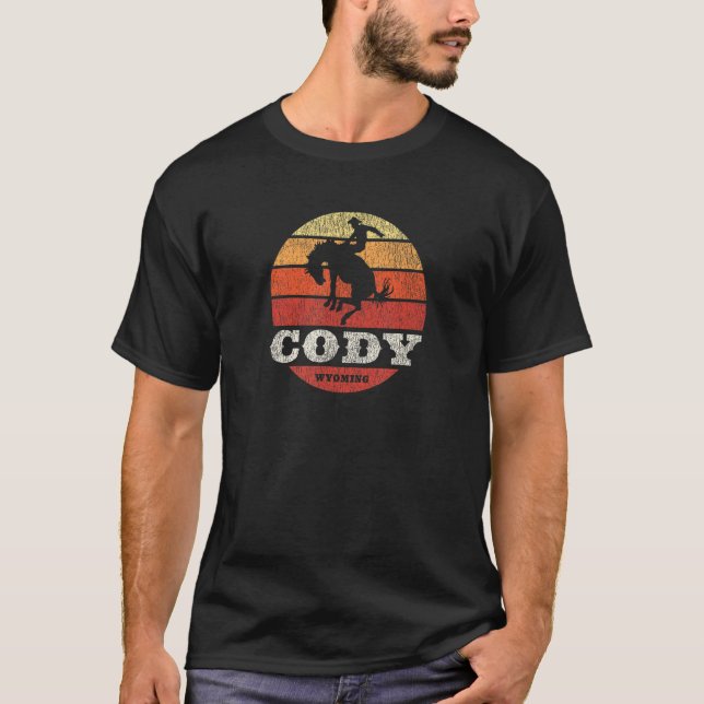 Cody WY Vintage Country Western Retro T-Shirt (Front)