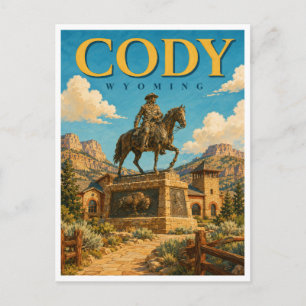 Cody Wyoming Buffalo Bill GeoSaga Postcard