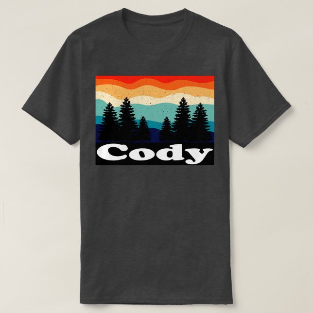 Cody Wyoming Retro T-Shirt (Design Front)