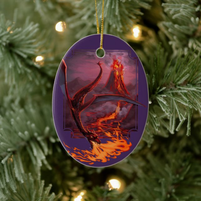 Cody's Lava Dragon Ceramic Tree Decoration (Tree)