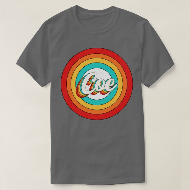 Coe Name Shirt Vintage Coe Circle (Design Front)