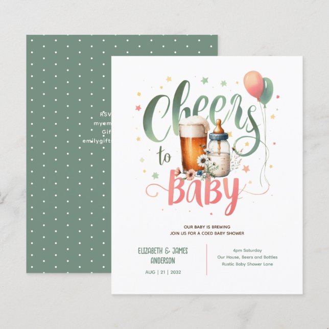 COED Baby Brewing Beers Bottles Cheers Wildflowers (Front/Back)