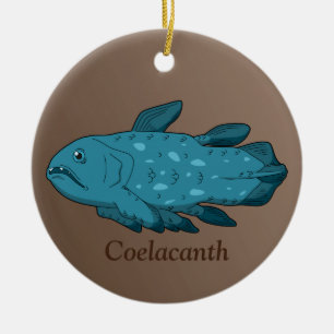 Coelacanth- Ancient Fish Ceramic Tree Decoration