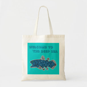 Coelacanth Tote "WELCOME TO THE DEEP SEA" Bag