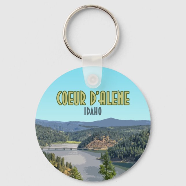Coeur d’Alene Idaho Souvenir Key Ring (Front)