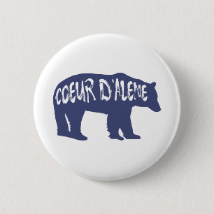 Coeur d'Alene Idaho Bear 6 Cm Round Badge
