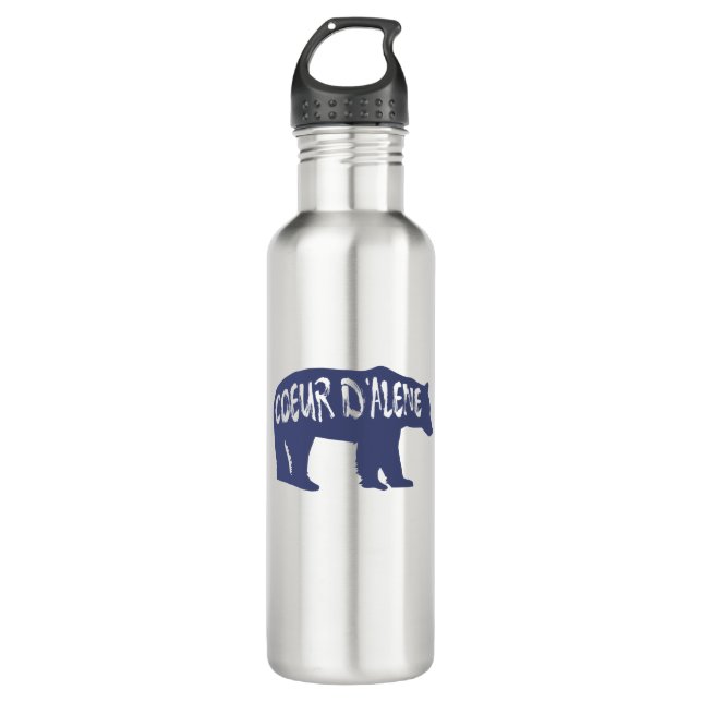 Coeur d'Alene Idaho Bear 710 Ml Water Bottle (Front)