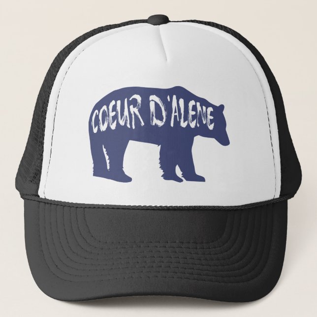Coeur d'Alene Idaho Bear Trucker Hat (Front)