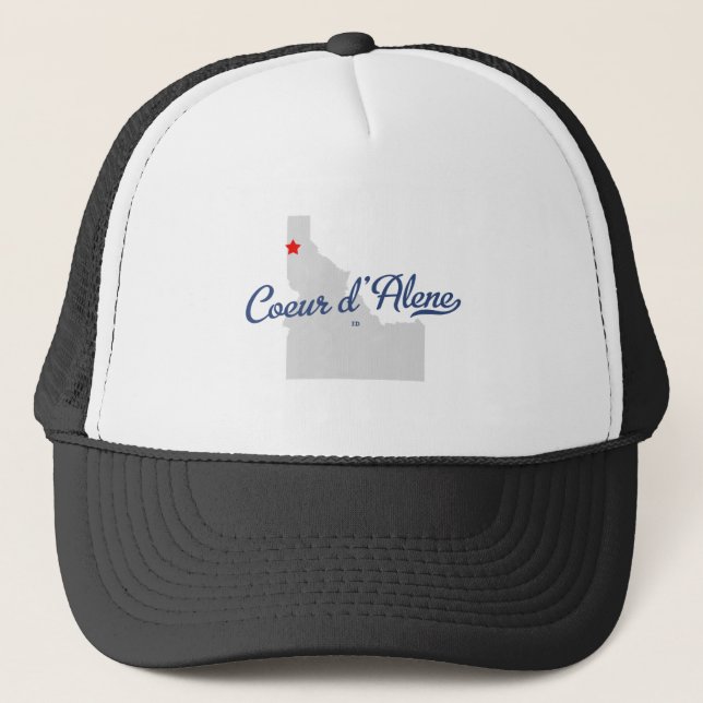 Coeur D'alene Idaho ID Shirt Trucker Hat (Front)