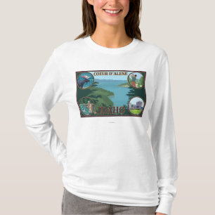 Coeur D'Alene, IdahoScenic Travel Poster T-Shirt
