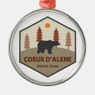 Coeur D'Alene National Forest Bear Metal Tree Decoration